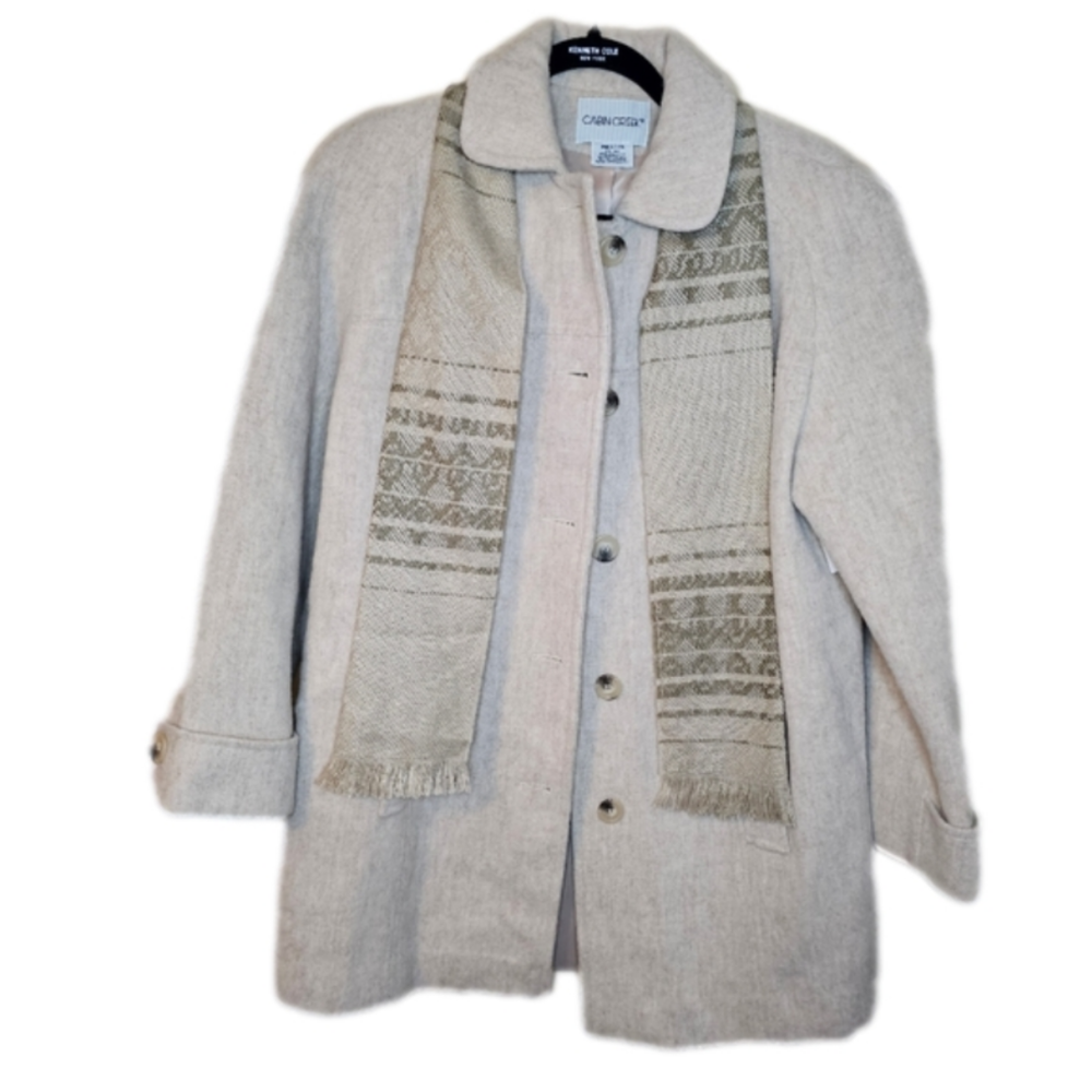 Cabin Creek Oatmeal Heather Wool jacket Size Small